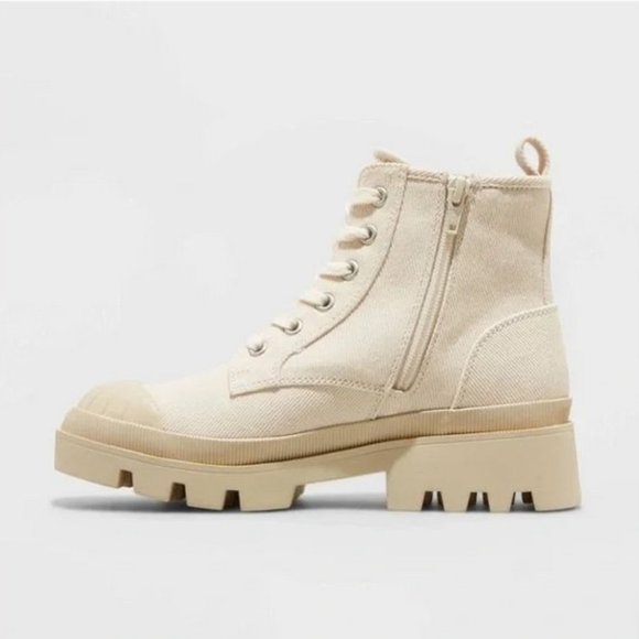 Shoes Universal Thread Cream Teagan Laceup Sneaker Boots Poshmark